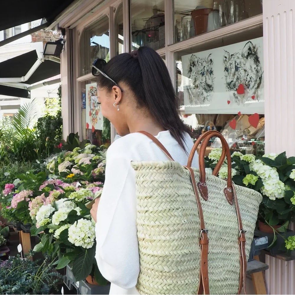 Franki Resort Straw Basket Backpack